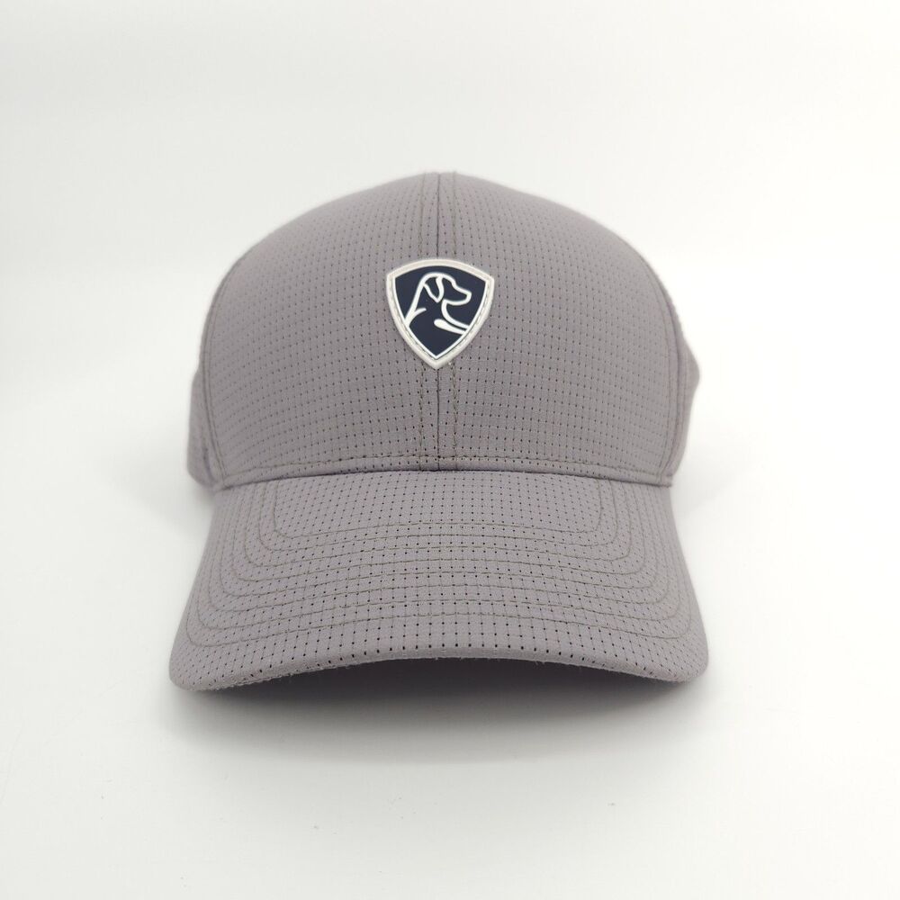 Rhoback Performance Golf Hat Gray Dog Logo Adjustable Cap